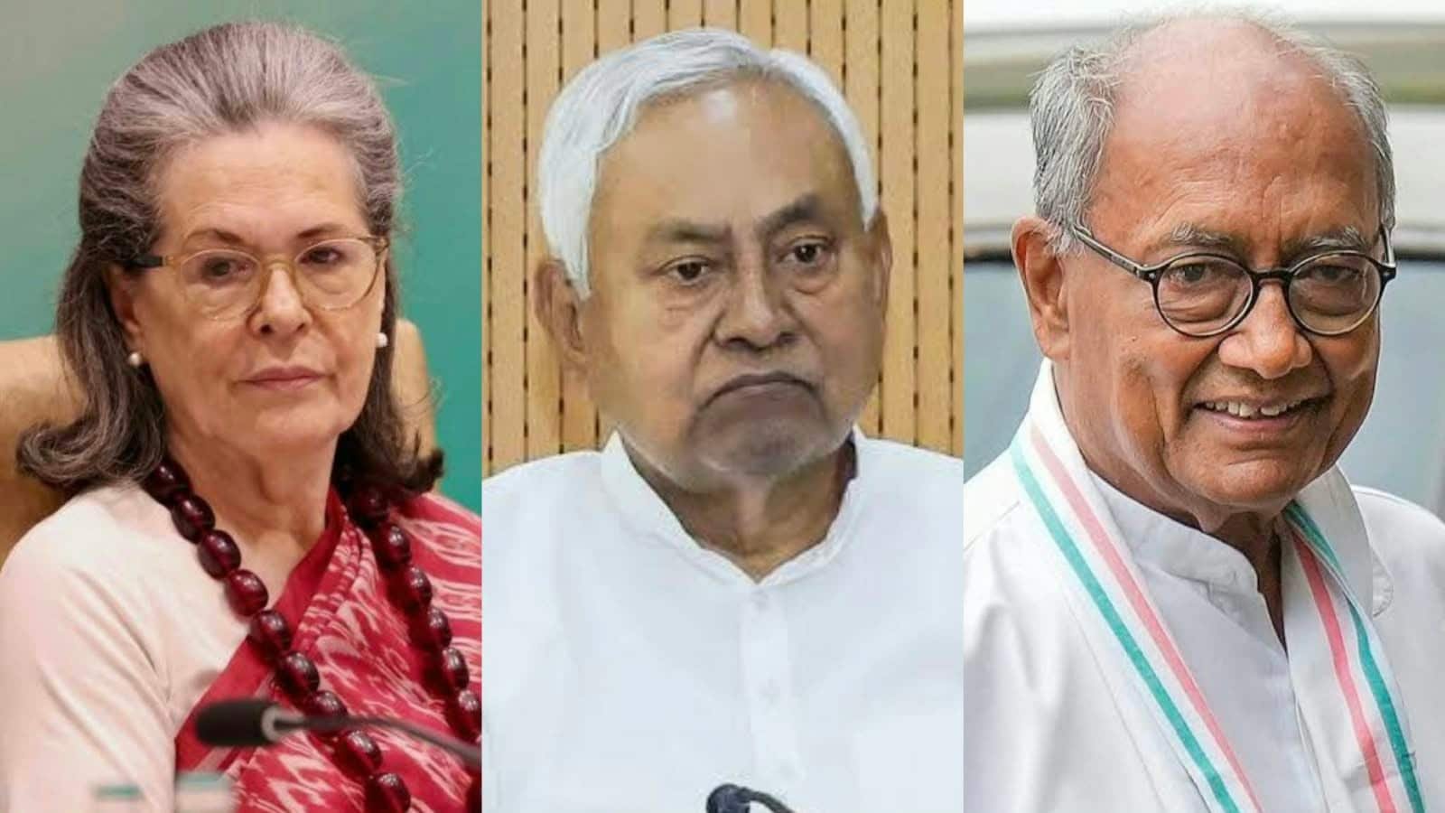 कांग्रेस की बैठक में सोनिया गांधी ने किया दिग्विजय सिंह के नीतीश कुमार का जिक्र