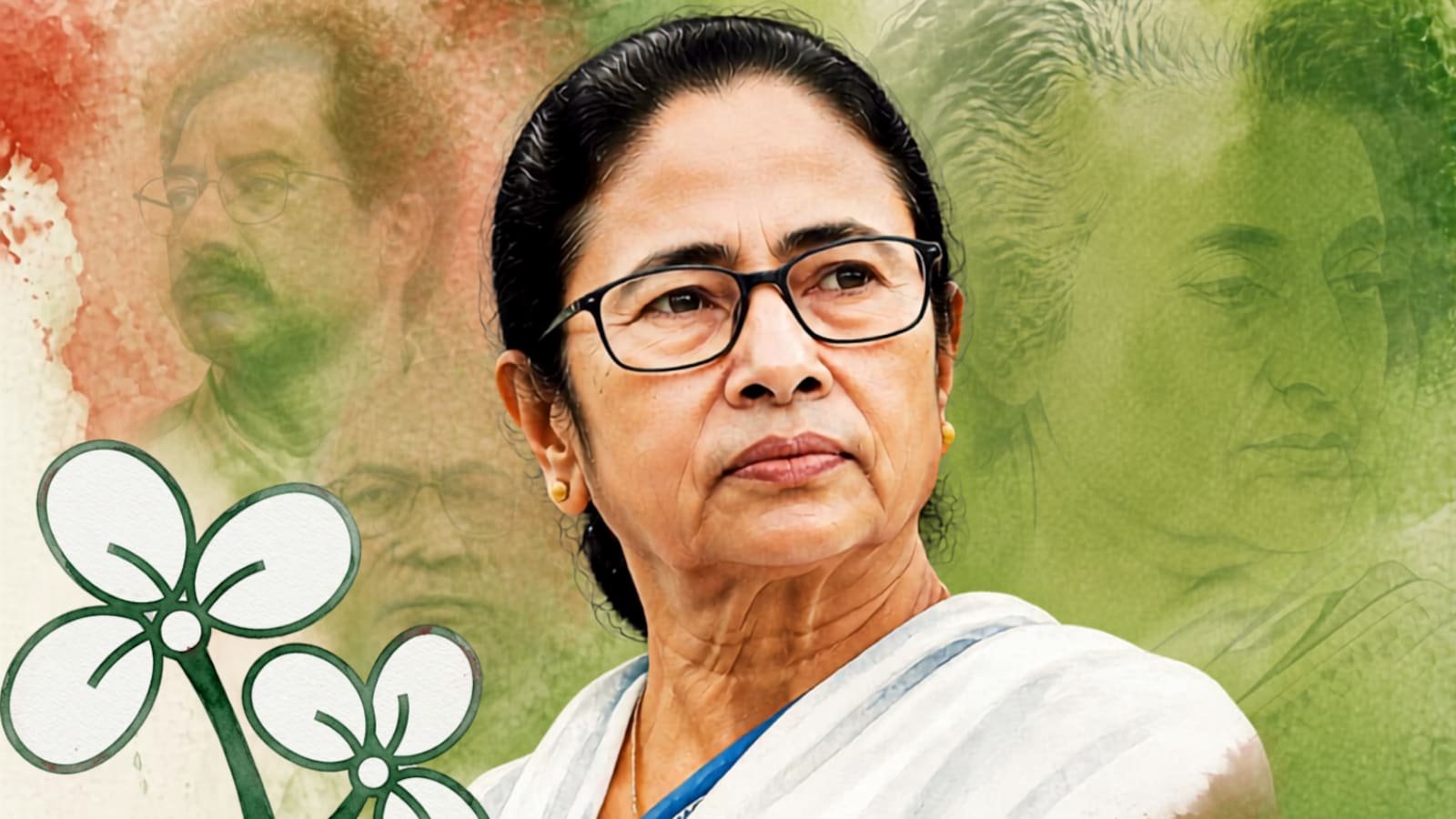 ममता बनर्जी ने हाथ से बनाया पार्टी का चिह्न. यह अब इंदिरा गांधी मामले से जुड़ा है