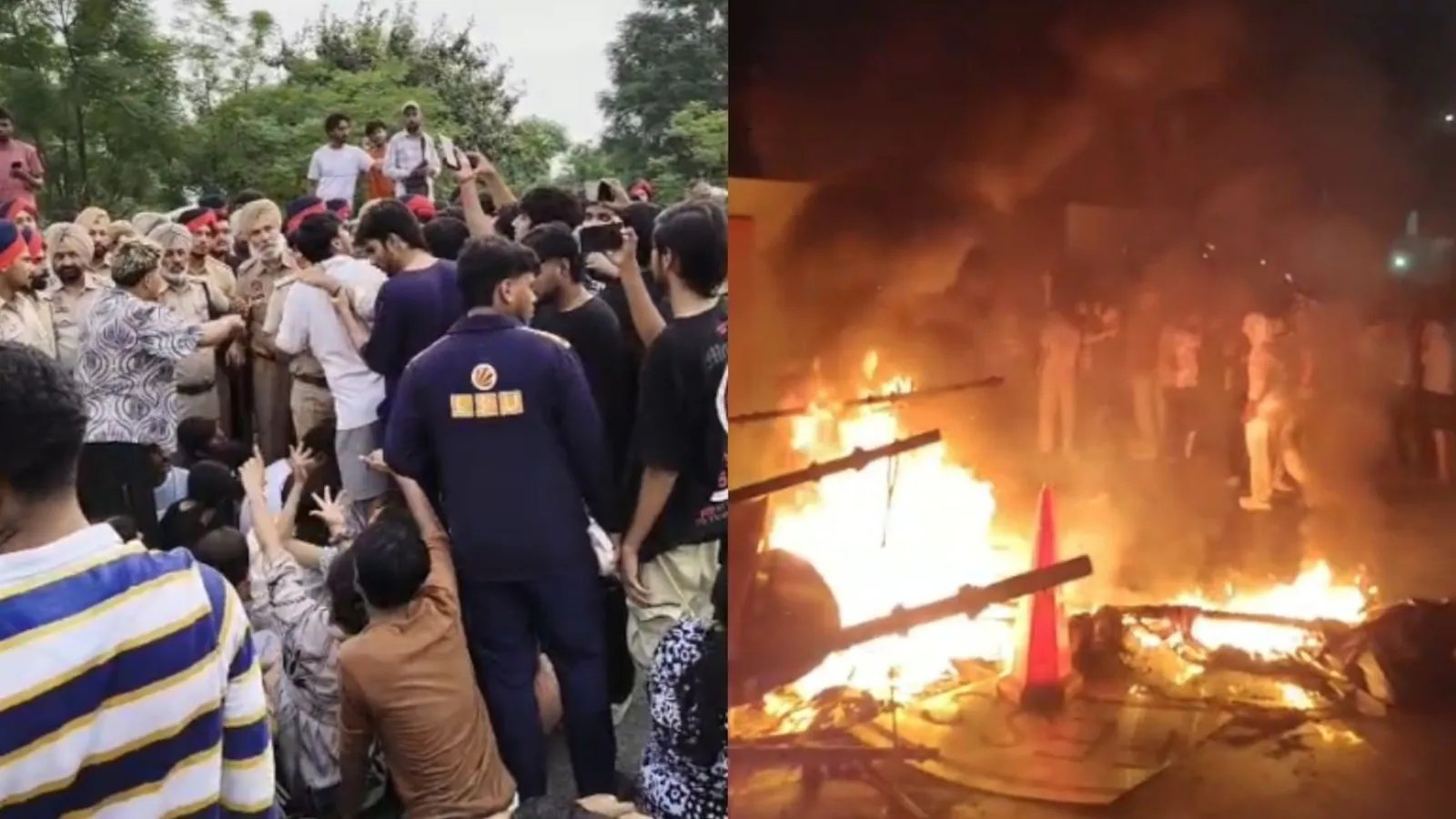 रेप मामले को लेकर पंजाब की लवली प्रोफेशनल यूनिवर्सिटी के छात्रों ने हाईवे और कैंपस में जमकर तोड़फोड़ की.
