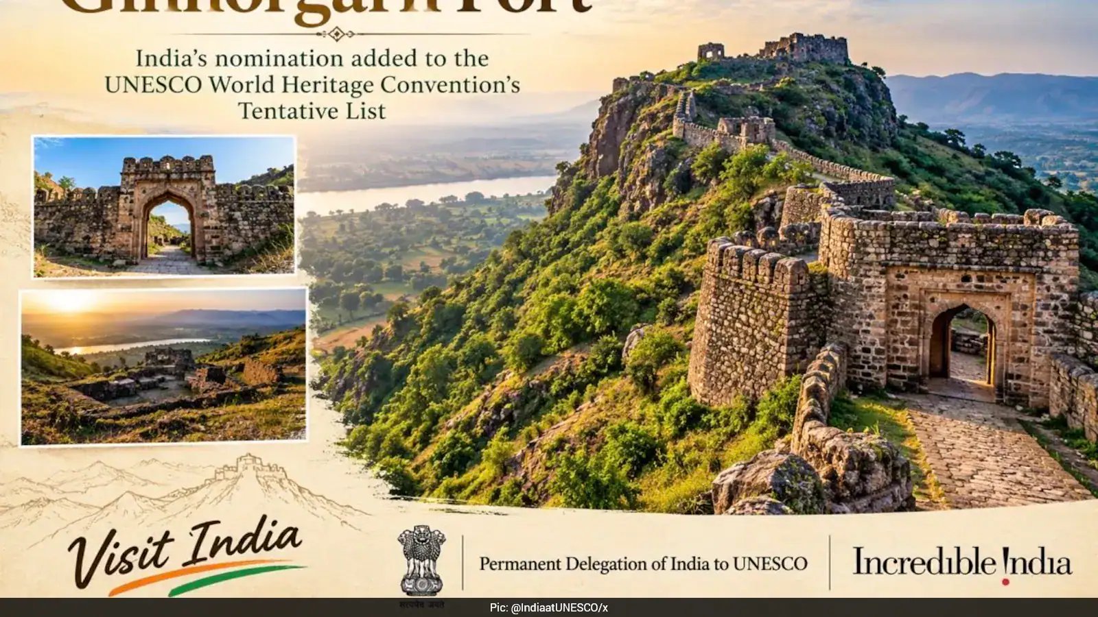विश्व धरोहर के लिए भारत की यूनेस्को की अनंतिम सूची में 5 नए स्थल जोड़े गए
