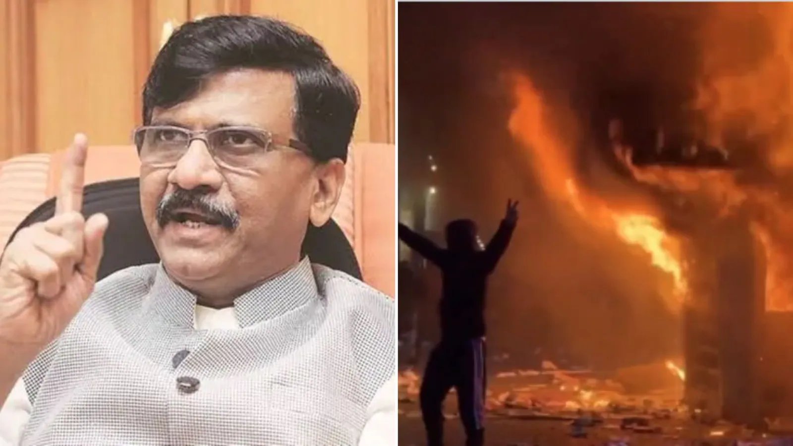 अल्बानिया के सुप्रीम कोर्ट को जलाने के वीडियो पर बीजेपी के घेरे में संजय राउत. वह समझाता है