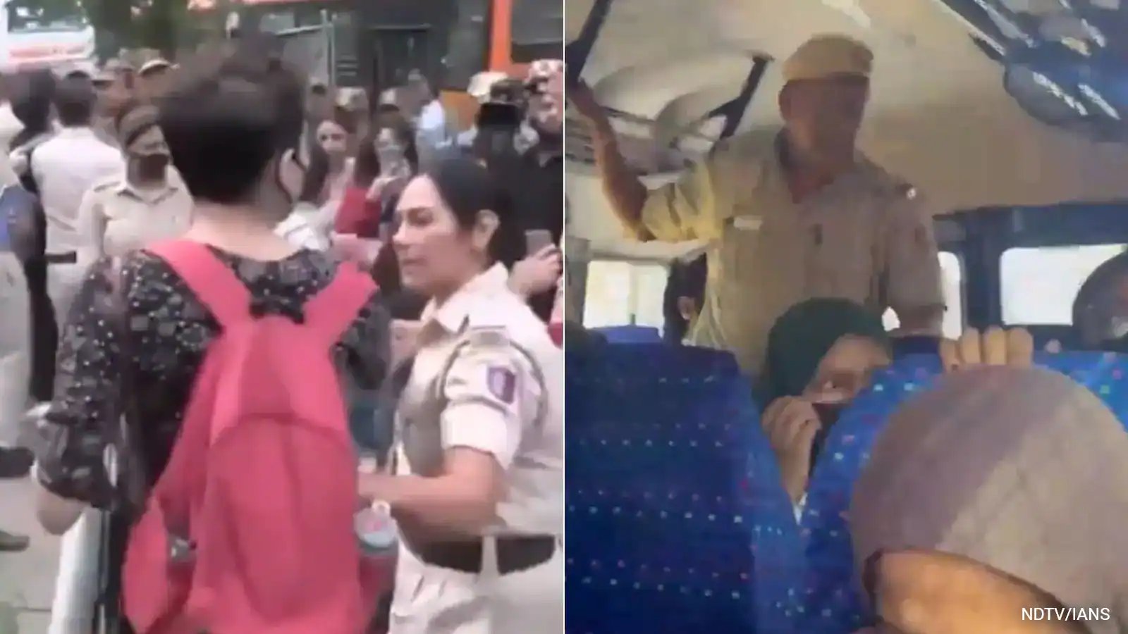 दिल्ली में हिरासत में लिए गए लोगों में एक राज्यसभा सदस्य, केरल के पूर्व मुख्यमंत्री भी शामिल हैं