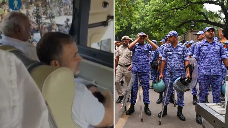 भारत ब्लॉक ने विरोध प्रदर्शन के लिए जंतर-मंतर जाने की कोशिश की, सड़क जाम ने उन्हें रोक दिया
