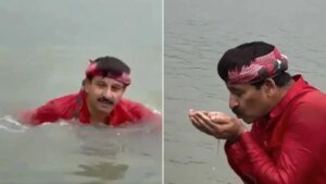 'यहां मगरमच्छ हो सकते हैं, लेकिन': बीजेपी सांसद का ऐलान, यमुना में डूबकर की सफाई