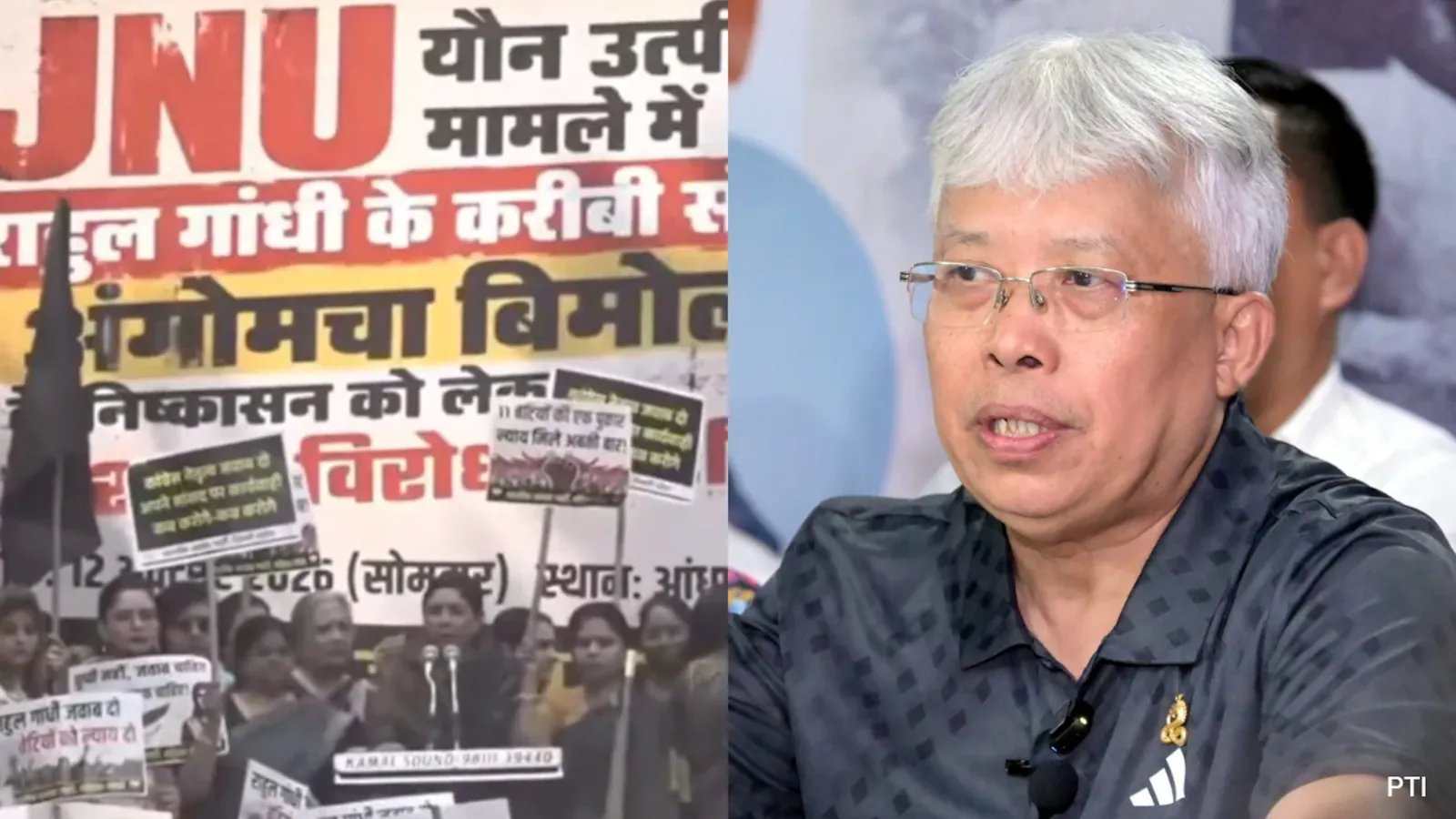 “सेक्स फॉर मार्क्स”: जेएनयू में छेड़छाड़ के आरोपी कांग्रेस सांसद के खिलाफ बीजेपी का विरोध प्रदर्शन